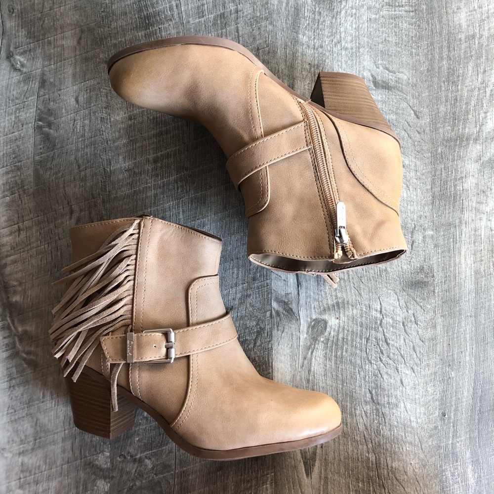 Circus Sam Edelman LEAH Women’s Fringe Leather Western Bootie, size 8.5 - Picture 2 of 8